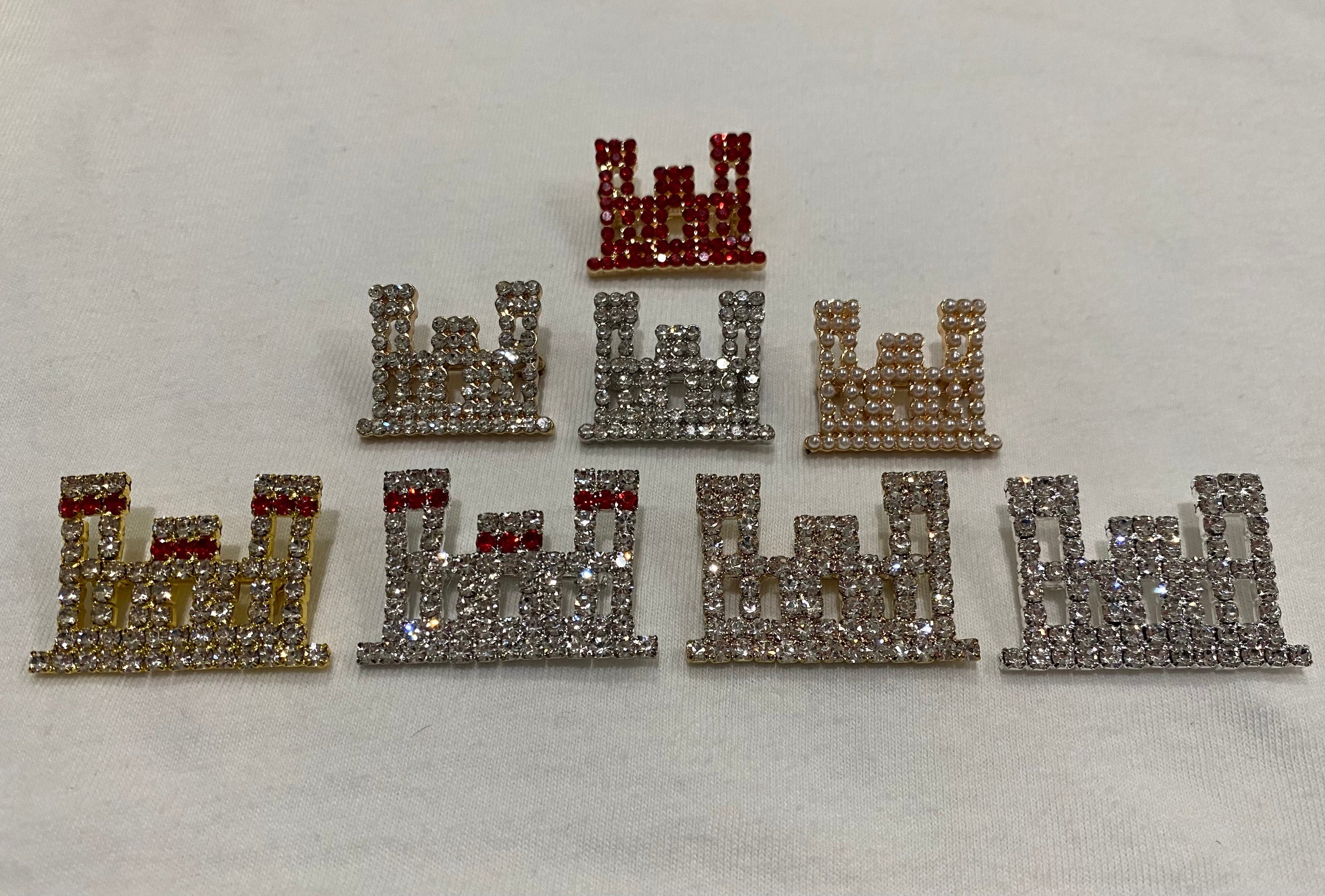 Rhinestone Pins, eight options available